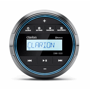 Clarion® kompakt maritim kildeenhet 3" målerhull med LCD-skjerm (CMM-10GR)
