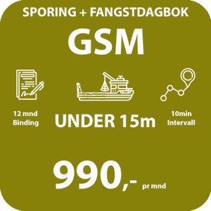 BE Sporing og fangstdagbok fartøy under 15M - pr mnd. GSM