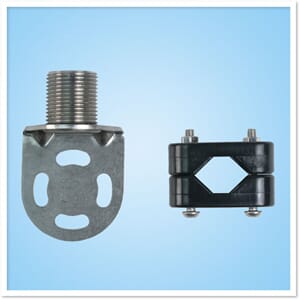 Rail or bulkhead mount- stainless steel- to fit round or sqs