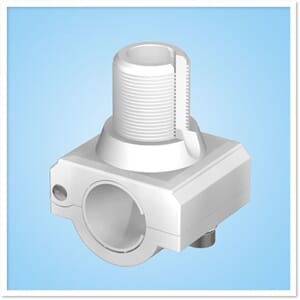 Rail or bulkhead mount- nylon- cable slot- to fit round or s