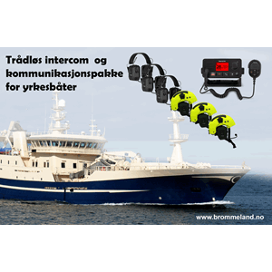 Trådløs intercom og kommunikasjons pakke arbeidsbåt