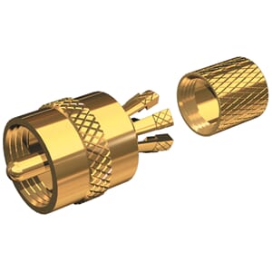 Centerpin® solderless PL259 connector for RG8X or RG58/AU ce